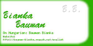 bianka bauman business card